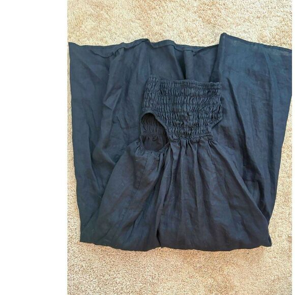 DISSH Nell Linen Midi Dress Black Size M - Picture 6 of 7